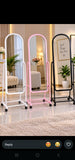 Frameless Dressing Mirror with Wheels – Elegant & Easy to Move