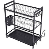 3-Layer Advanced Dish Rack – Black.