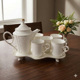 8PC ELEGANT TEA SET – STYLISH TEA & COFFEE SERVING SET .