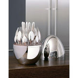 24PCS Executive Egg-Shaped Cutlery Set – Silver