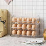 3 Layer Acrylic 30-Egg Storage Fridge Box – Space-Saving Refrigerator Egg Organizer