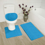3-in-1 Fluffy Toilet Mat Set – Soft & Absorbent.