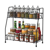 Metal Multipurpose Double-Layer Rack – Bathroom, Spice & Perfume Organizer