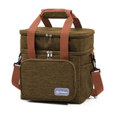 Double Compartment Thermal Insulated Lunch Bag – Oxford Fabric Food Storage Bag