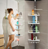 4-Tier Adjustable Telescopic Multi-Corner Shelf Organiser