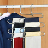 Space-Saving Heavy Stainless Steel Trouser Organizer – Multi-Purpose Hanger