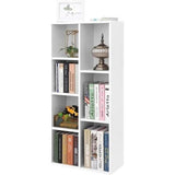 Subra Bookshelf & Bookcase – Elegant White Multi-Shelf Storage Rack for Home, Office & Décor