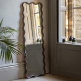 40×150cm Modern Wavy Full-Length Standing Mirror