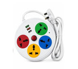 ROUND USB & TYPE-C EXTENSION SOCKET – BLACK & WHITE
