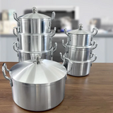 Original Tornado (TC) 14 - Piece Cookware Set – Silver Sufuria with Free Accessorie