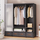 Elegant Heavy-Duty Metallic Wardrobe – Spacious Durable Clothes & Shoe Storage Cabinet