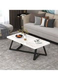Modern Imported Executive Marble-Top Coffee Table – Elegant Living Room Centrepiece