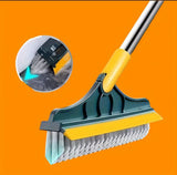 3-in-1 V-Shaped Floor Scrubbing Brush – Broom, Scrubber & Squeegee