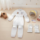 Kids Astronaut Costume 3–12 Years – Space Suit Cosplay Set with Cap, Gloves & Name Tag