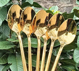 6-Piece Gold Table Spoon Set – Elegant & Durable