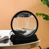 Moving Sand Scape Decor – Stress-Relief Glass Art (25×26 cm)