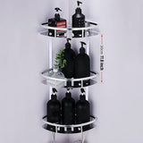 3 Layer Space Aluminum Bathroom Corner Shelf – Durable Bathroom Storage Organizer