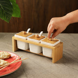 3-Piece Ceramic Canister Set – White Kitchen Storage Jars