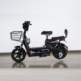 All-Black Utility Electric Scooter – Heavy-Duty 2-Seater