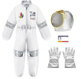 Kids Astronaut Costume 3–12 Years – Space Suit Cosplay Set with Cap, Gloves & Name Tag
