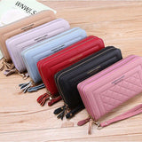 Ladies Large Capacity Wallet – PU Leather Multi-Phone & Card Holder Clutch