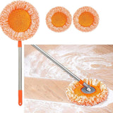 Multifunctional Sunflower Chenille Telescopic Mop – Orange