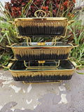 3PCS Ceramic Chafing & Serving Dish Set.