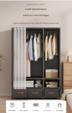 Elegant Heavy-Duty Metallic Wardrobe – Spacious Durable Clothes & Shoe Storage Cabinet