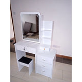 White Dressing Table with Sliding Mirror – Elegant & Practical
