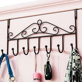Over-the-Door Hanger – 7 Hooks | Metallic