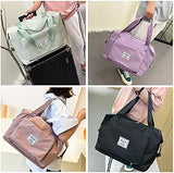 Waterproof Foldable Expandable Travel Bag – Large Zipper Storage & Shopping Bag, 41×23×28cm