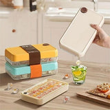 Household Silicone Ice Cube Maker – Press & Pour Ice Tray with Lid.