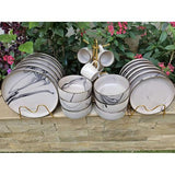 26-Piece Marble Dinner Set – Elegant & Complete