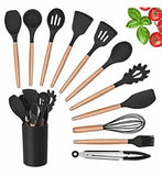 12-Piece Silicone Cooking Spoons Set – Non-Stick, Heat-Resistant Kitchen Utensils