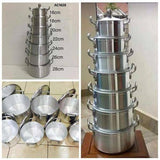 Original Tornado (TC) 14 - Piece Cookware Set – Silver Sufuria with Free Accessorie
