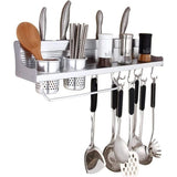 Space-Saving Aluminium Kitchen Storage Rack – Wall-Mounted Kitchen Organizer