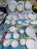 58PCS Ceramic Dinner Set – Complete Dining Collection