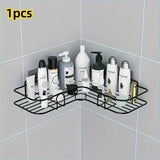 Bathroom/Kitchen Corner Shelf – Wall-Mounted Adhesive Storage Rack