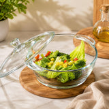 Signature High Borosilicate 3-Piece Glass Casserole Set with Lids – 0.7L, 1L & 1.5L
