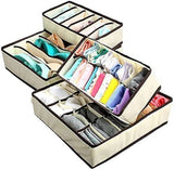 3PCS Foldable Fabric Drawer Organizers – Space Saving Wardrobe Storage Boxes