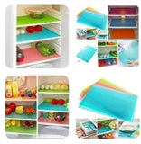 4-Piece PVC Fridge Mats – Refrigerator Shelf Liners