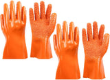 Hard Silicone Latex Studded Gloves – Reusable Waterproof Cleaning & Household Gloves
