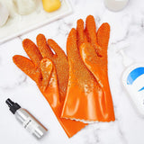 Hard Silicone Latex Studded Gloves – Reusable Waterproof Cleaning & Household Gloves