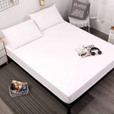 6-Piece Plain White Fitted Cotton Bedsheet Set – 7×8 / 6×7