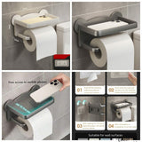 Punch-Free Toilet Tissue Holder – No-Drill, Neat & Convenient