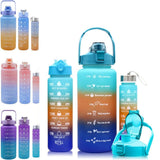 3-IN-1 MOTIVATIONAL WATER BOTTLE – REUSABLE SPORTS & FITNESS BOTTLE