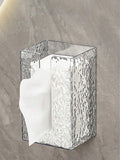 Creative Glacier Pattern Tissue Box Holder – Translucent Wall-Mounted Tissue Dispenser