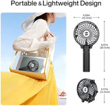 Rechargeable Handheld Fan 2000mAh – Portable 3-Speed Mini Fan