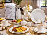 White Breakfast Set – 14 Piece Tea & Breakfast Serving Set