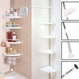 4-Tier Adjustable Telescopic Multi-Corner Shelf Organiser